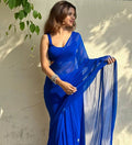 Royal blue buti saree