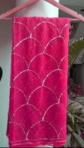 Light weight pink saree