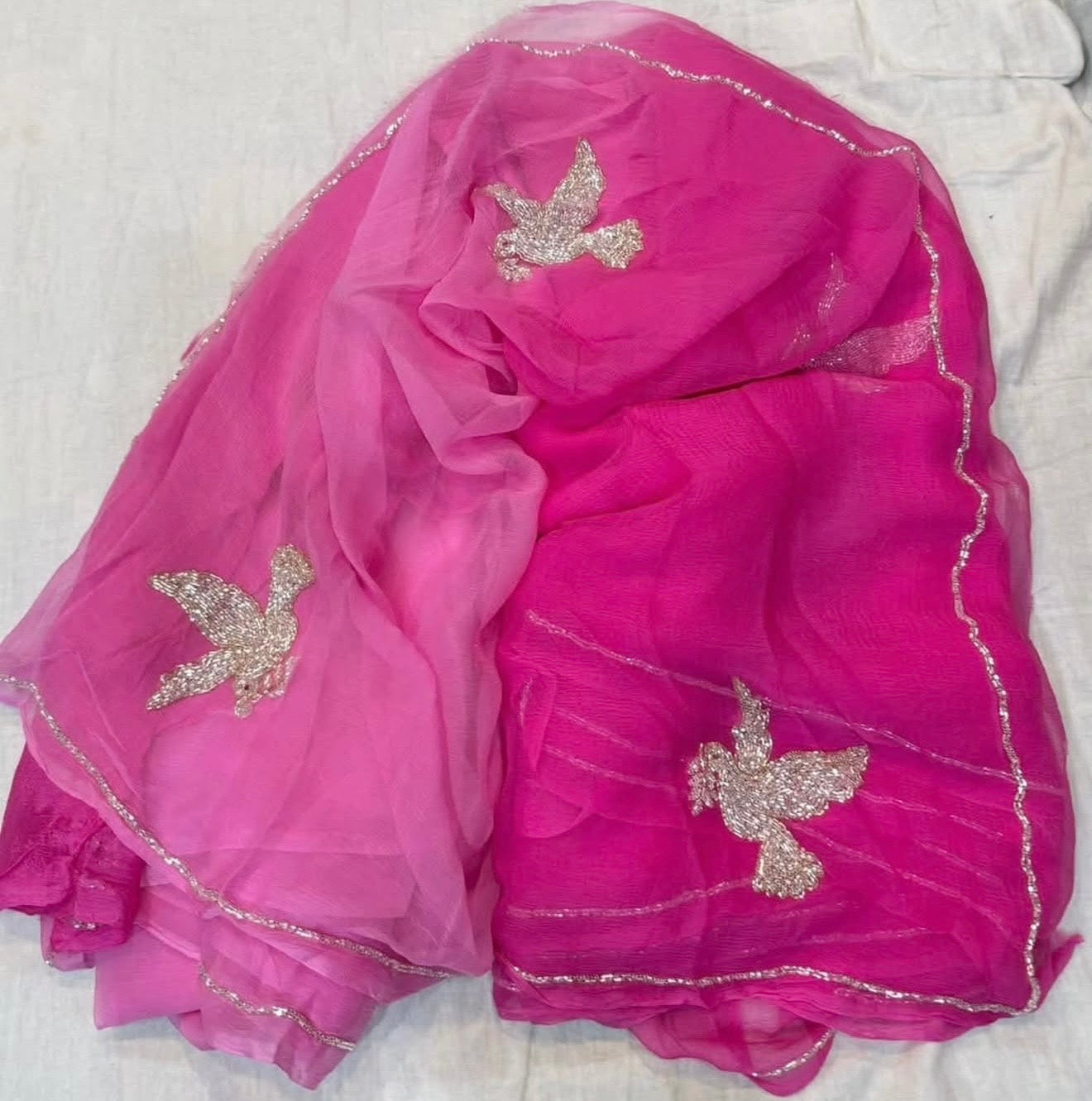 Royal pink shaded saree