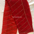 “Dual Shade Red Cut Dana Work Saree”