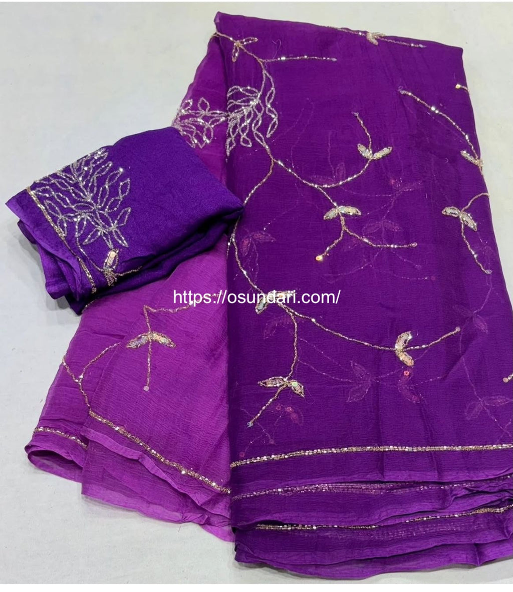 “Royal purple Pattern Saree”