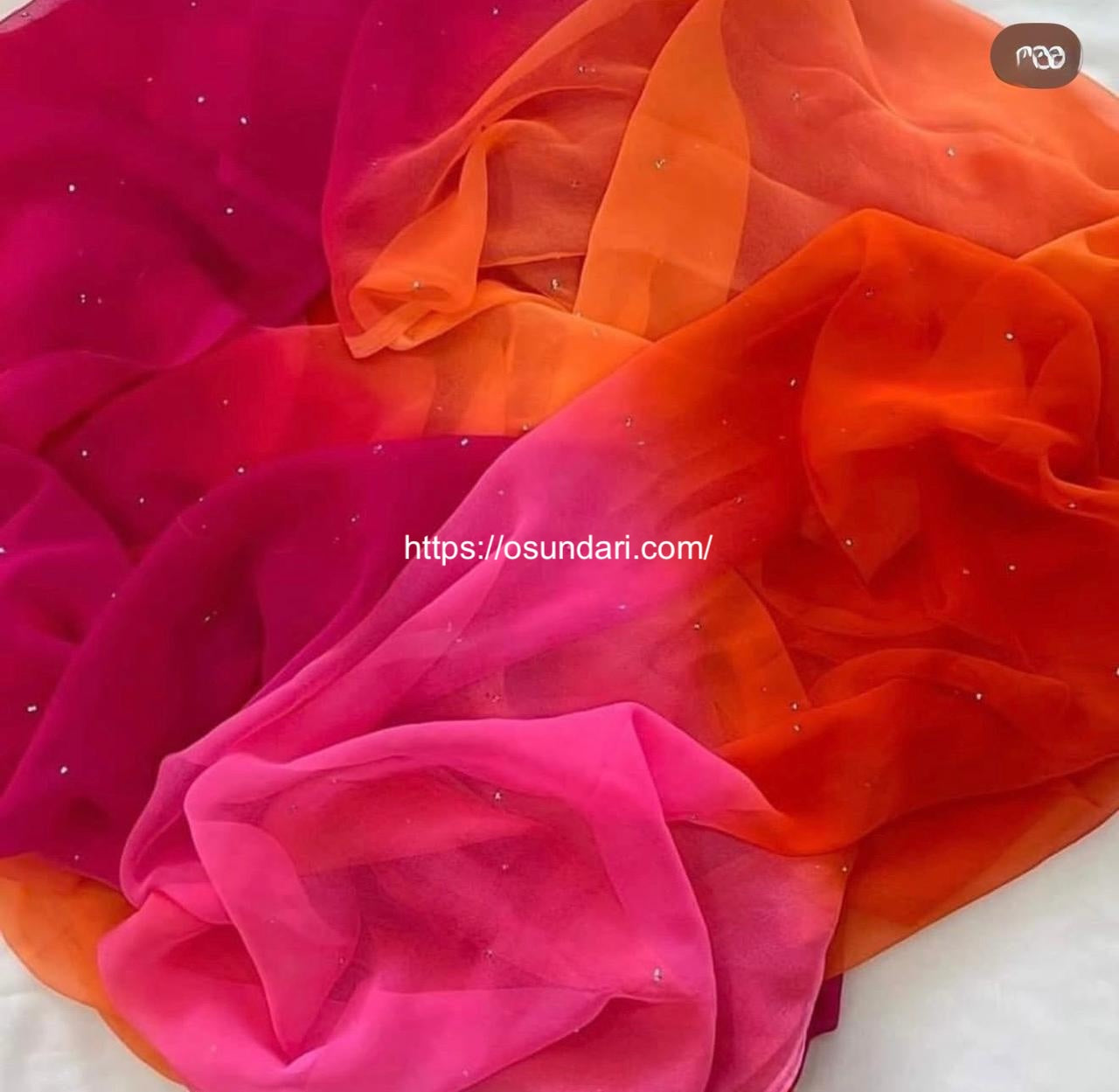 Pink Orange Dual Shade Saree”